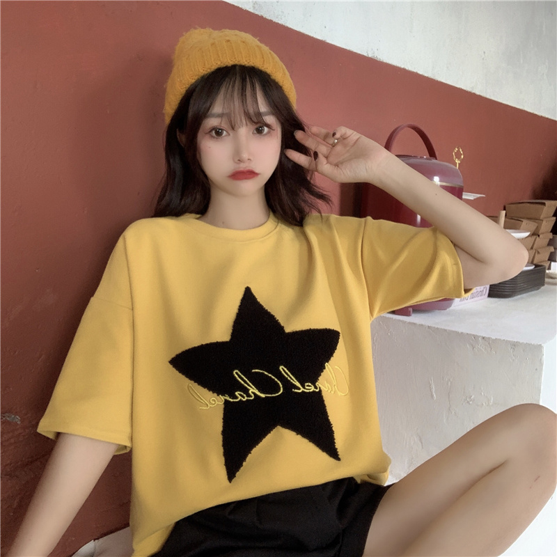 Real price pull frame short sleeve women's T-shirt