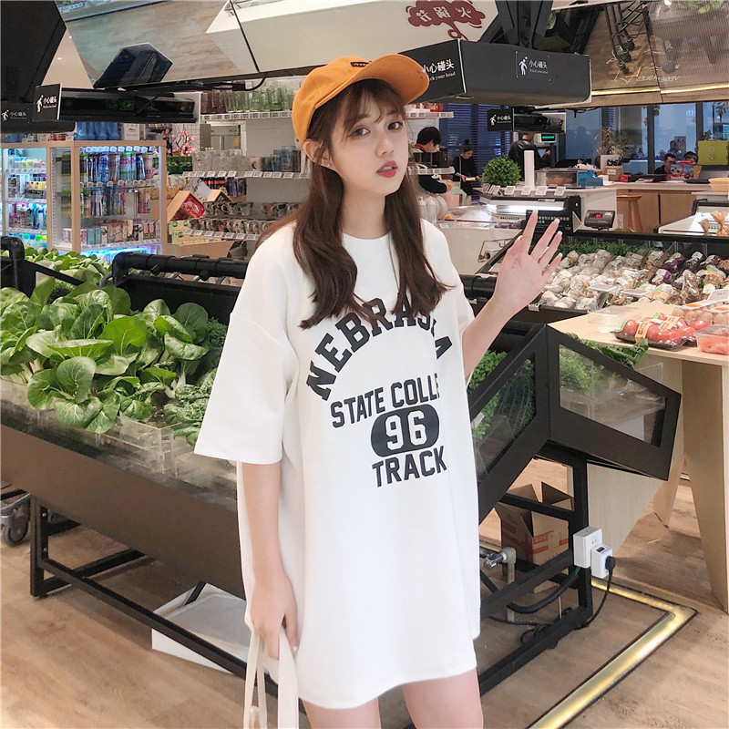 Real shooting summer lovers' short sleeve T-shirt women's loose Korean version