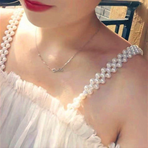 防脱带调节肩带隐形交叉一字领