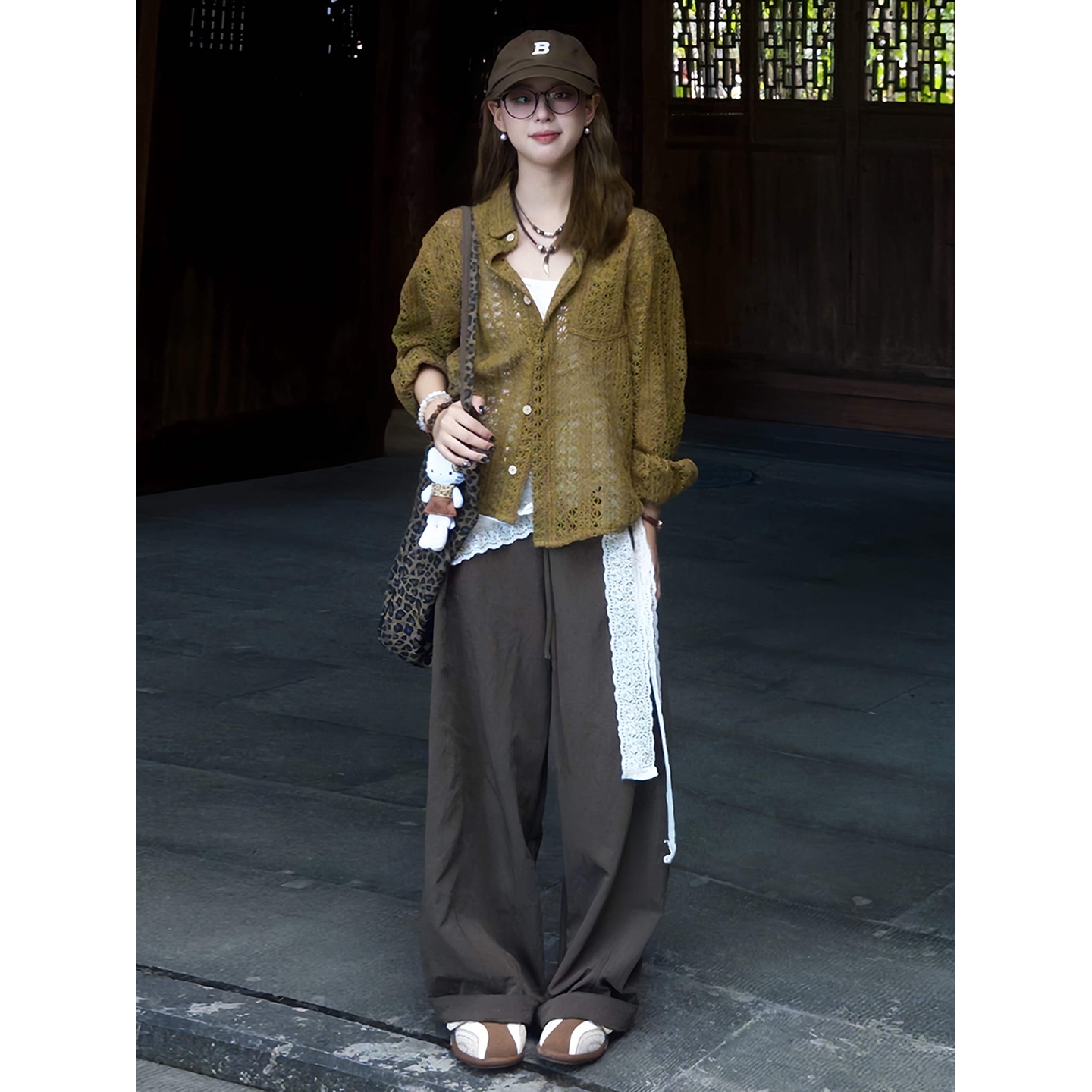 绿色针织开衫毛衣外套女2025秋季新款巨好看的早秋慵懒风穿搭上衣