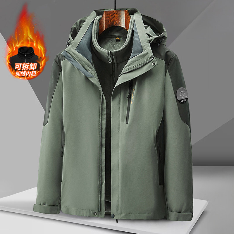 拓外秋冬季户外冲锋衣男款三合一内胆防风防水夹克女外套爬山进藏,户外/登山/野营/旅行用品,冲锋衣,淘宝优惠券,粉丝福利购,淘宝优惠卷