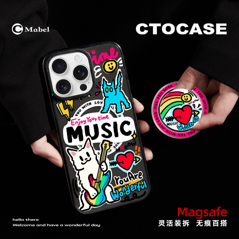 CTOCASE苹果磁吸壳气囊支架可爱图片