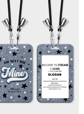 原创【星星牛仔】证件保护卡套驾驶证保护卡包学生身份证白色卡壳