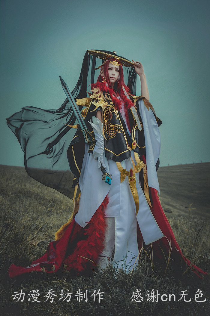 剑网三cosplay红盒子披风女款/盘龙戏凤