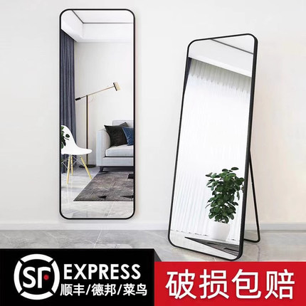 全身镜穿衣落地镜子家用壁挂贴墙网红女生卧室宿舍简约挂墙试衣镜