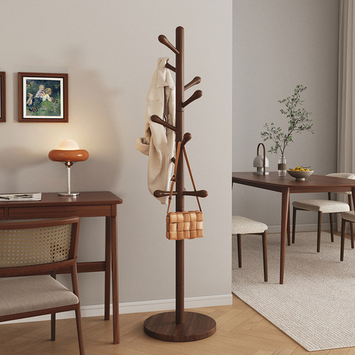 实木挂衣架家用卧室落地式衣帽架