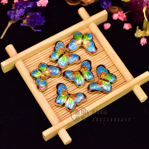 北京特色手工艺品景泰蓝蝴蝶珠子