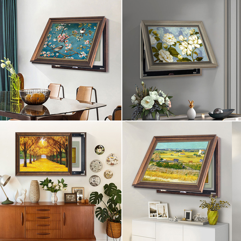 美式餐厅电表箱装饰画免打孔