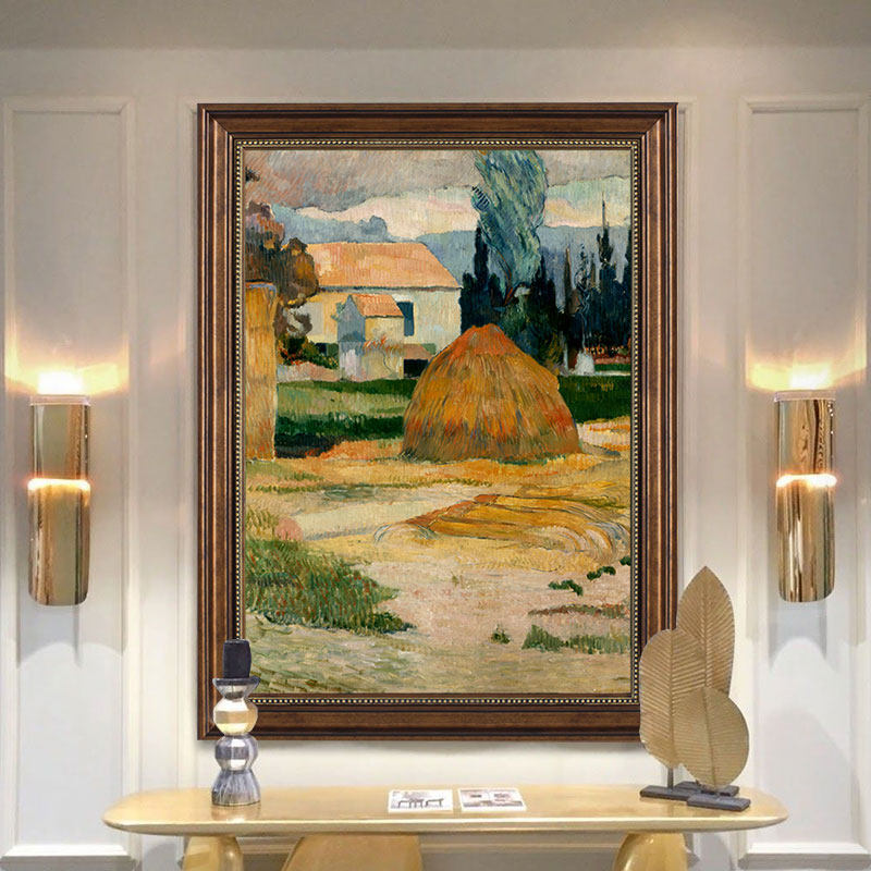 欧式乡村风景挂画客厅沙发背景墙装饰画玄关油画复古墙画餐厅壁画