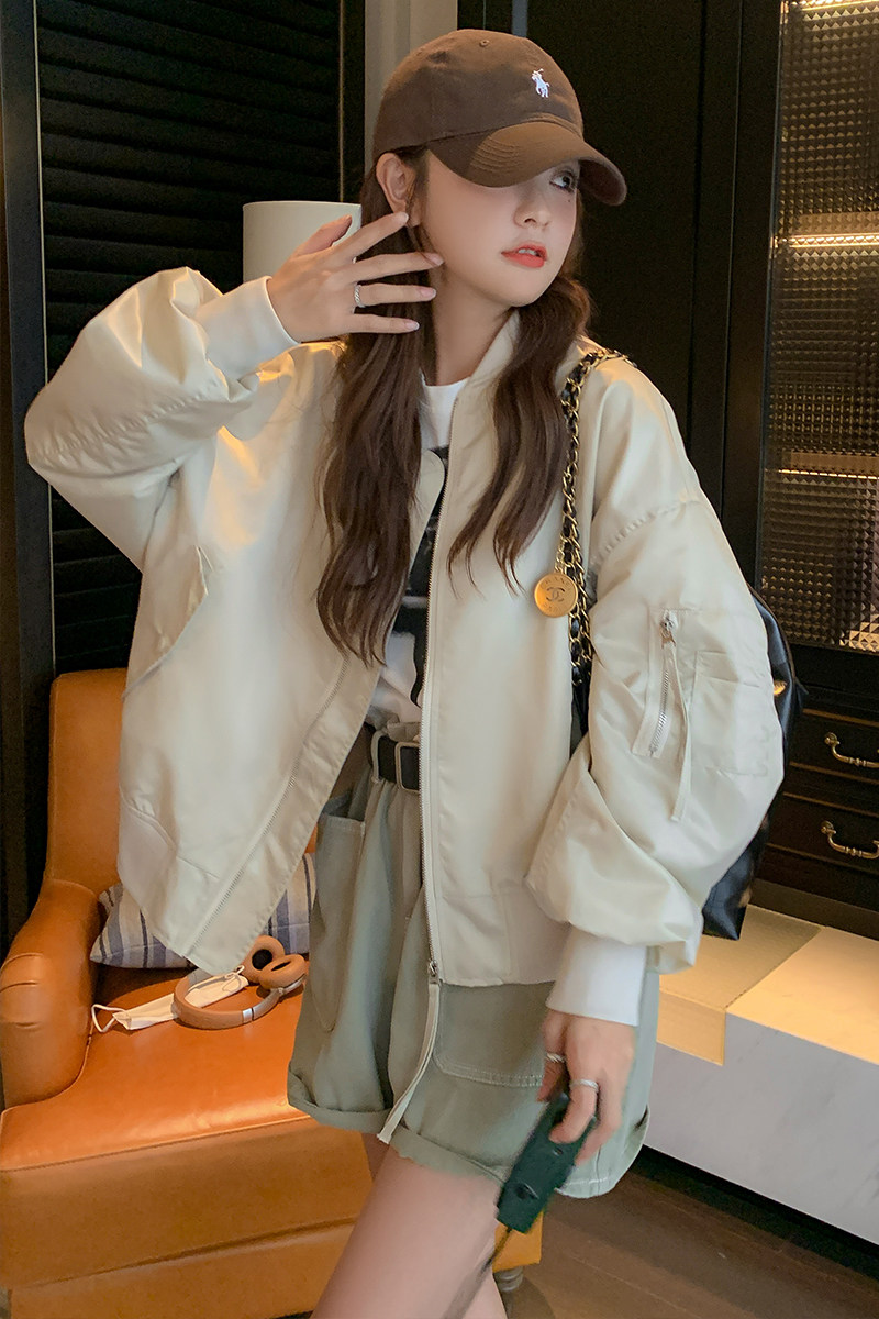 现货2025年春款韩版棒球服外套女2C066-BQ001-P110-K158,女装短外套,2C066