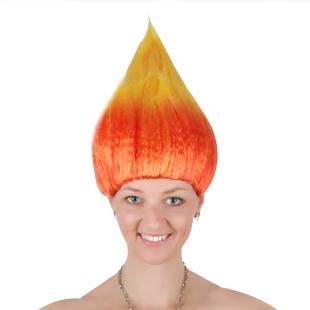 trolls 狂欢节日火焰万圣巨魔节 wig魔发精灵假发欧美cosplay个性