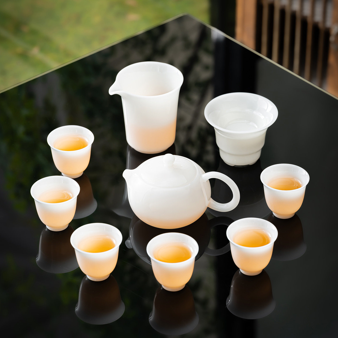冰种璞玉瓷茶具套装高档精致茶壶茶杯功夫茶具泡茶专用礼盒装送礼