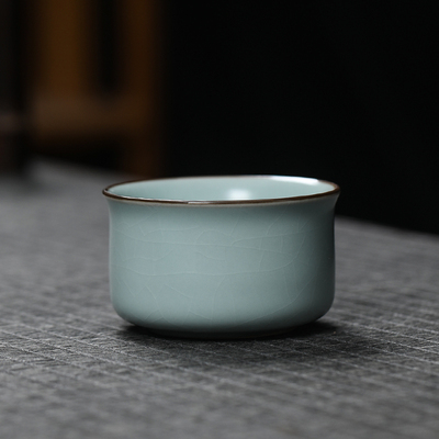 天青色汝窑开片可养小茶杯