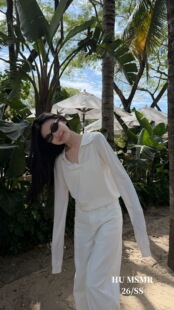 1539 韩系简约设计感翻领百搭气质针织衫 26年早春 HUMSMR