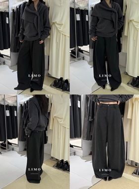 【LIMO】雅痞老钱风薄呢子百搭显瘦弯刀西裤休闲裤5938