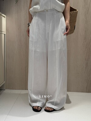 【LIMO】夏上新！老钱极简通勤后橡筋腰头百搭显瘦通勤休闲裤6057