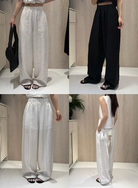 【LIMO】夏上新！极简慵懒老钱风亚麻气球裤松紧腰西裤休闲裤6005