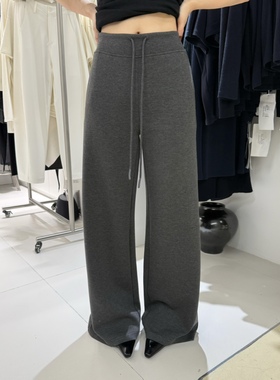 【LIMO】早秋爆款升级后翻盖松紧腰直筒休闲裤休闲垂感卫裤5890