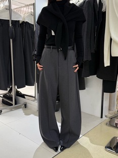 休闲裤 无腰头设计天丝羊毛加绒加厚西裤 冬新款 5羊毛5956 LIMO