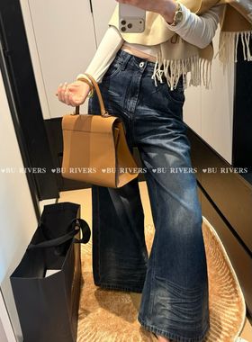 春上新！【BU RIVERS】2026早春新品设计感猫须廓形牛仔阔腿裤