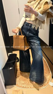春上新！【BU RIVERS】2026早春新品设计感猫须廓形牛仔阔腿裤