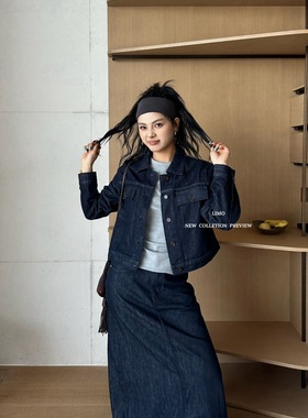【LIMO】秋上新！丹宁原牛蓝极简经典款百搭显瘦短牛仔外套5862