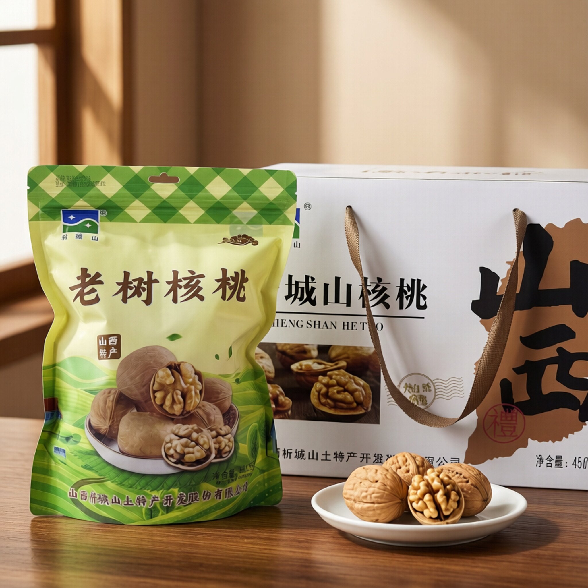 山西核桃阳城特产优质新鲜原味干果袋装食品核桃仁家庭礼盒装坚果