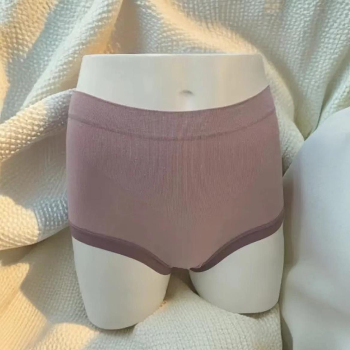 绿洲麻棉中高腰女士内裤平角裤头
