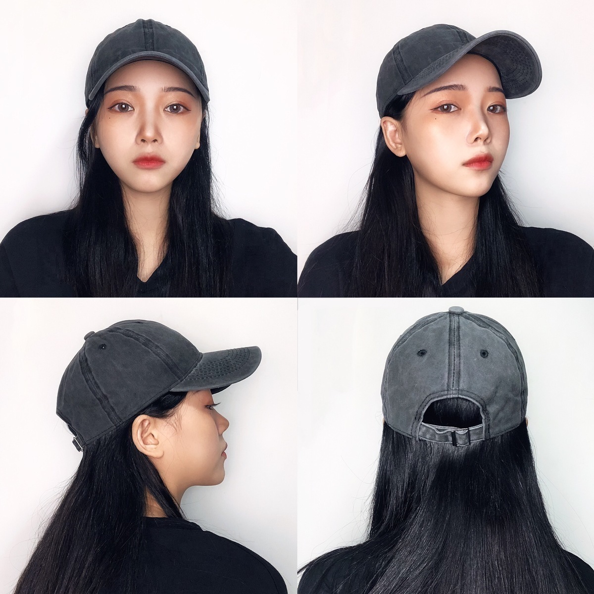 2021 new denim washed and used super good fabric super good version Korean Japanese duck tongue Cap Baseball Cap female