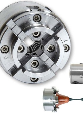 自定心四爪木工卡盘KP96夹持外撑圆爪KP125 4 5寸夹盘4-jaw chuck