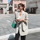 高级感韩系chic小西装外套女2025新款春秋装炸街宽松网红爆款上衣，女装西装，浙宝287