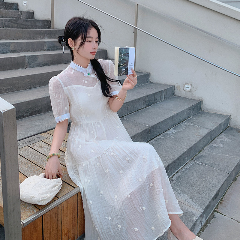 夏季新款！小清新轻风绣花设计连衣裙287-2833-P135K188,商品下架区,浙宝287