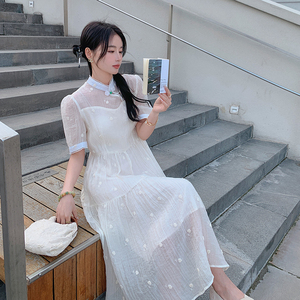 夏季新款！小清新轻风绣花设计连衣裙287-2833-P135K188图片