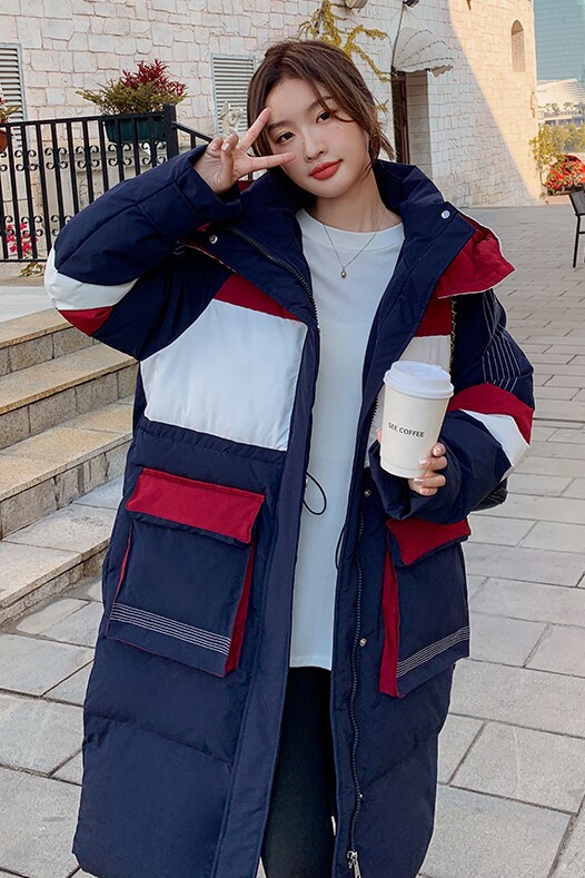 冬季新款拼色加厚服287-F2257-P185-K268,女装棉衣/棉服,浙宝287