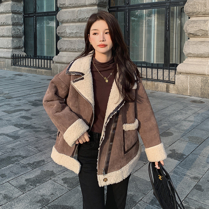 [现货]冬季新款帅气机车皮毛一体服287F2255P185K268,女装短外套,浙宝287