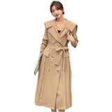 【秋季新款】感海军领百褶风衣287-F2252-P150-K218，女装风衣，浙宝287