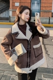 [现货]冬季新款帅气机车皮毛一体服287F2255P185K268，女装短外套，浙宝287