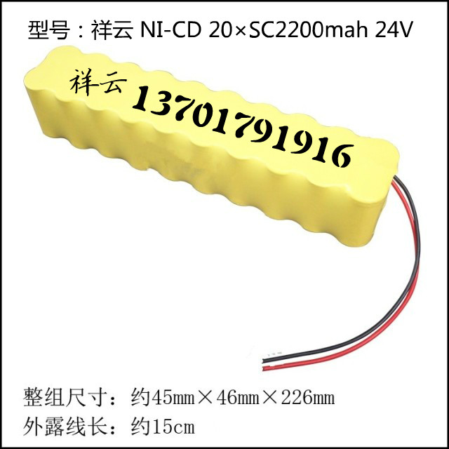 全新 NI-CD 20×SC2200mah 24V 可充电 仪器仪表安全出口电池组
