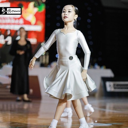 皇朝拉丁舞服女儿童专业规定比赛服新款练功服套装HC6221+HC7137