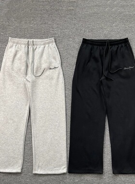 Broken Planet美式街头刺绣logo加绒卫裤休闲字母直筒男女长裤