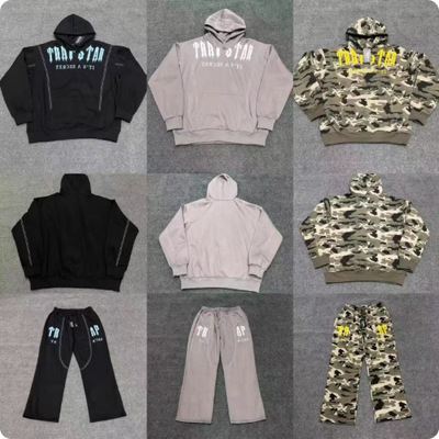 美式街头发泡字母印花拼接卫衣