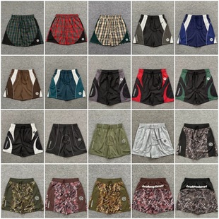 Broken planet夏季破碎星球街头撞色休闲宽松男女拼接梭织短裤ins