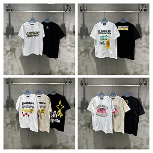 外贸潮牌Broken planet破碎星球字母发泡印花短袖男女T恤打底衫