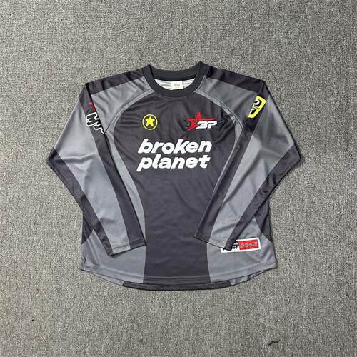 Broken Planet 新款美潮网面拼色刺绣运动男女宽松休闲长袖T恤