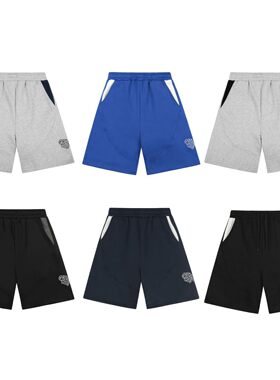 Mertra美潮经典刺绣logo高街潮流休闲宽松拼接男女薄绒直筒短裤潮