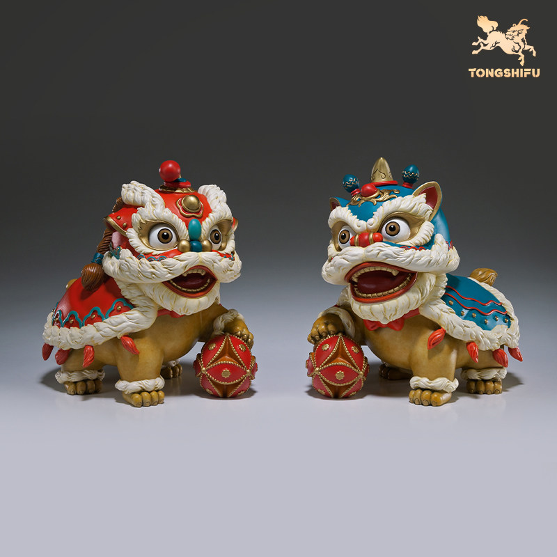 醒狮摆件《狮舞吉祥》客厅电视柜玄关乔迁家居装饰品礼物
