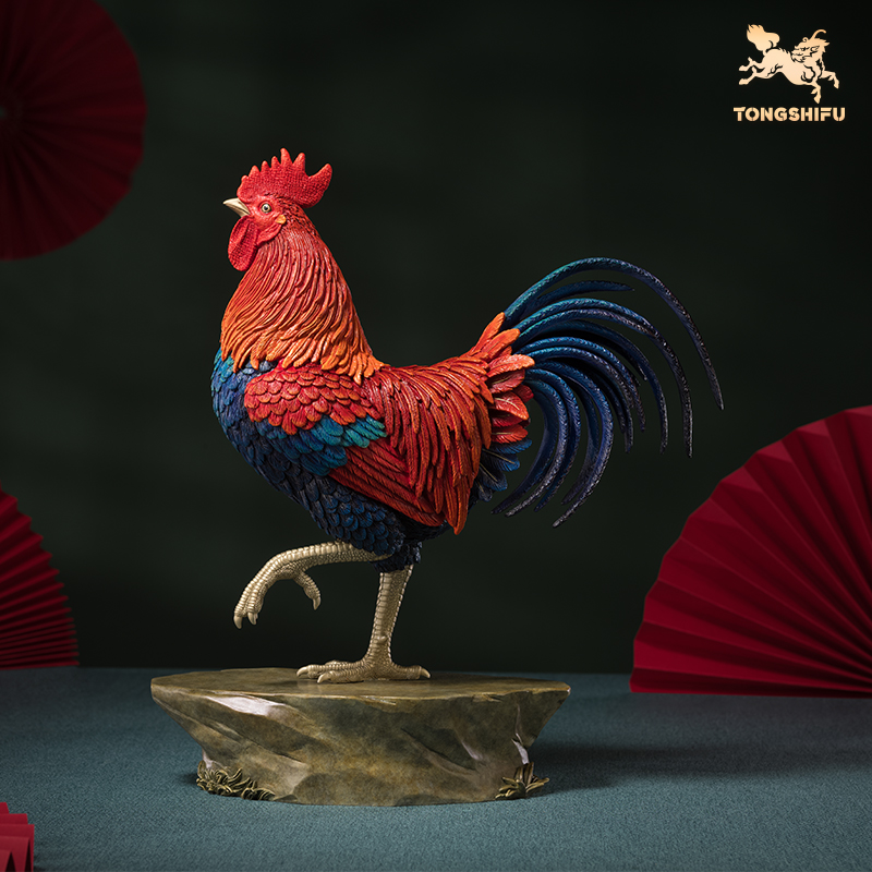 铜师傅《大鸡大利》摆件