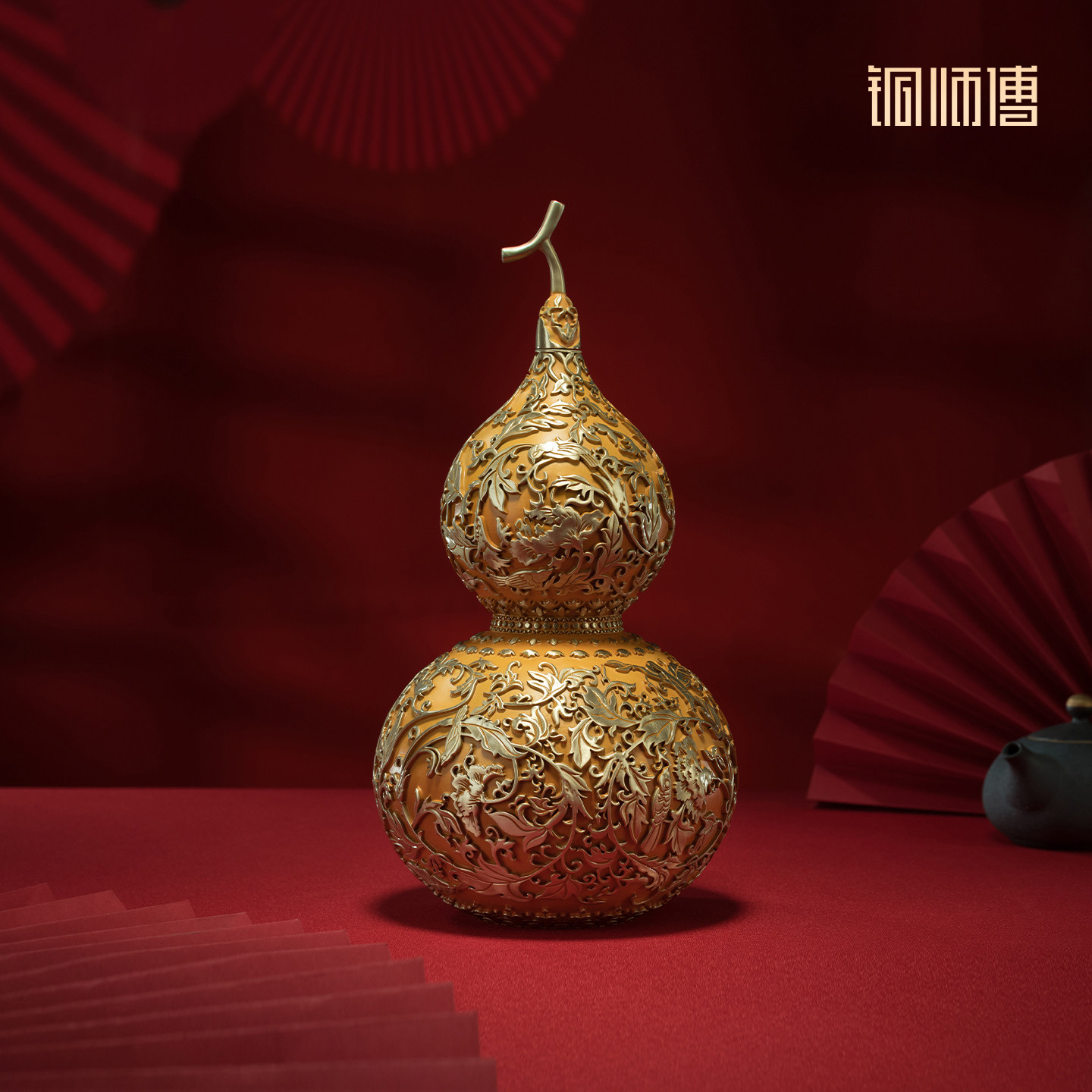 铜师傅《福禄临门》新中式客厅铜葫芦摆件 家居装饰品 乔迁礼物