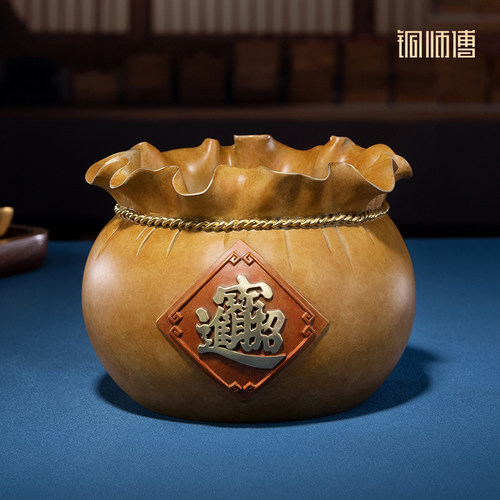 铜师傅《财富满袋》铜摆件