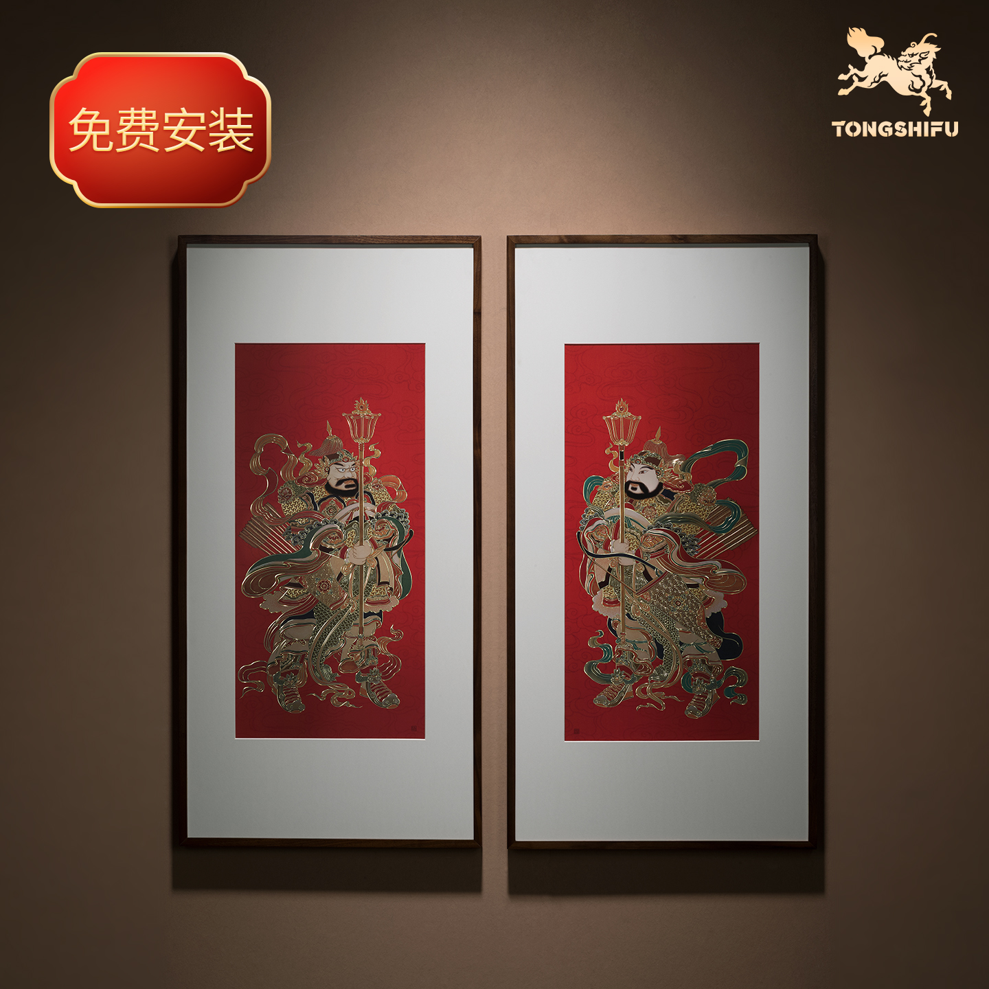 铜师傅《门神纳福（一对）》